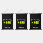 STIJLVOL MODERN  ZWART GEVERIFIEERD BRANDED HANGEND WANDKLEED (Driedubbel)