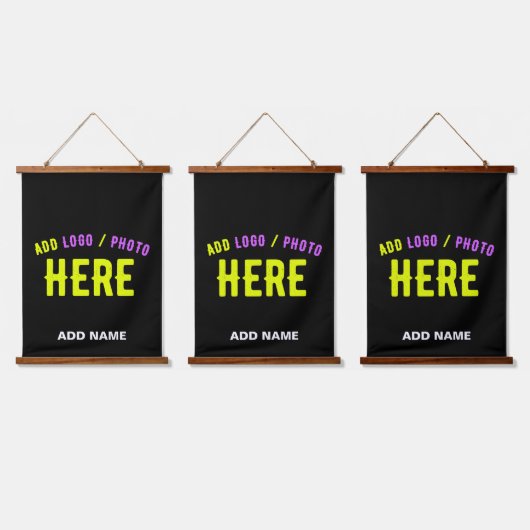 STIJLVOL MODERN ZWART GEVERIFIEERD BRANDED HANGEND WANDKLEED (Driedubbel)