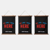 STIJLVOL MODERN  ZWART GEVERIFIEERD BRANDED HANGEND WANDKLEED (Driedubbel)