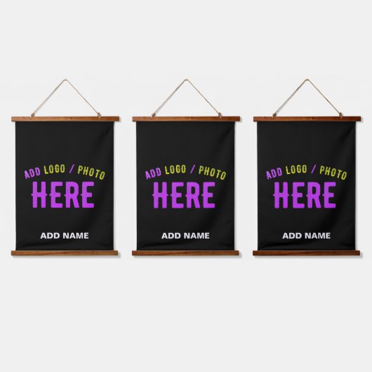 STIJLVOL MODERN  ZWART GEVERIFIEERD BRANDED HANGEND WANDKLEED (Driedubbel)