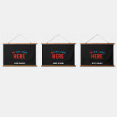 STIJLVOL MODERN  ZWART GEVERIFIEERD BRANDED HANGEND WANDKLEED (Driedubbel)