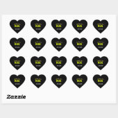 STIJLVOL MODERN  ZWART GEVERIFIEERD BRANDED HART STICKER (Vel)