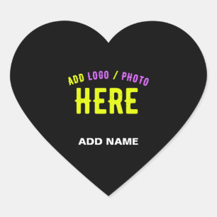 STIJLVOL MODERN ZWART GEVERIFIEERD BRANDED HART STICKER