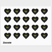STIJLVOL MODERN ZWART GEVERIFIEERD BRANDED HART STICKER (Vel)