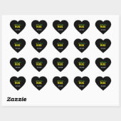 STIJLVOL MODERN  ZWART GEVERIFIEERD BRANDED HART STICKER (Vel)