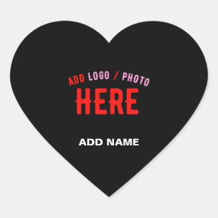 STIJLVOL MODERN  ZWART GEVERIFIEERD BRANDED HART STICKER