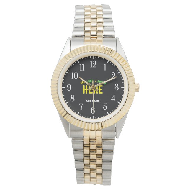 STIJLVOL MODERN  ZWART GEVERIFIEERD BRANDED HORLOGE (Voorkant)