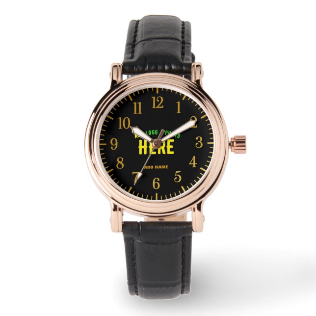 STIJLVOL MODERN  ZWART GEVERIFIEERD BRANDED HORLOGE (Voorkant)