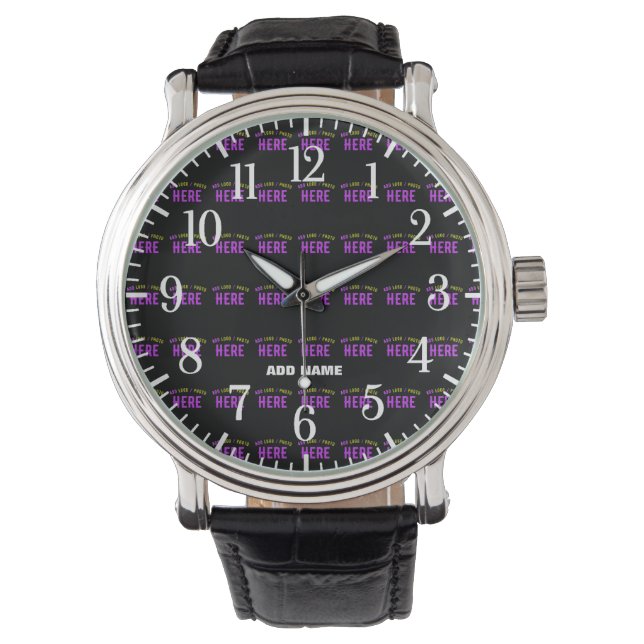 STIJLVOL MODERN  ZWART GEVERIFIEERD BRANDED HORLOGE (Voorkant)
