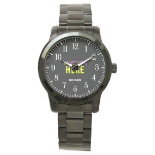STIJLVOL MODERN  ZWART GEVERIFIEERD BRANDED HORLOGE
