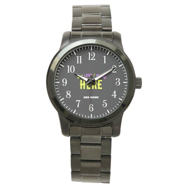 STIJLVOL MODERN  ZWART GEVERIFIEERD BRANDED HORLOGE (Voorkant)