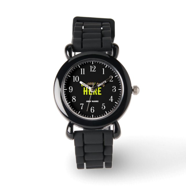 STIJLVOL MODERN  ZWART GEVERIFIEERD BRANDED HORLOGE (Voorkant)