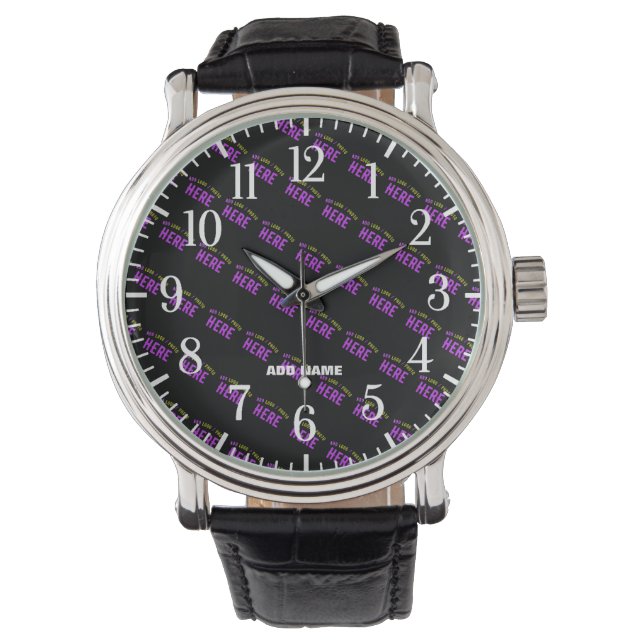 STIJLVOL MODERN  ZWART GEVERIFIEERD BRANDED HORLOGE (Voorkant)