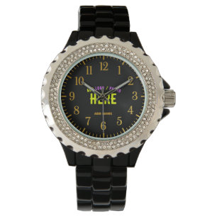STIJLVOL MODERN  ZWART GEVERIFIEERD BRANDED HORLOGE
