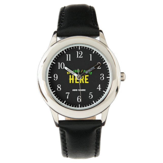 STIJLVOL MODERN  ZWART GEVERIFIEERD BRANDED HORLOGE (Voorkant)