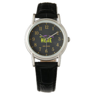 STIJLVOL MODERN  ZWART GEVERIFIEERD BRANDED HORLOGE