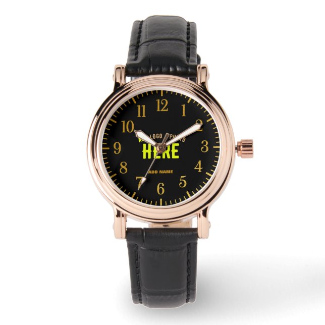 STIJLVOL MODERN  ZWART GEVERIFIEERD BRANDED HORLOGE (Voorkant)