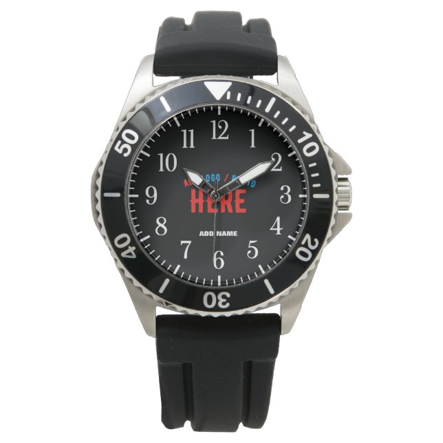STIJLVOL MODERN  ZWART GEVERIFIEERD BRANDED HORLOGE (Voorkant)