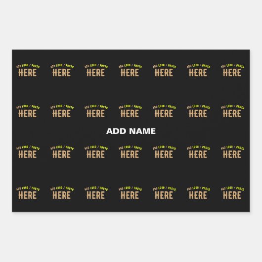 STIJLVOL MODERN  ZWART GEVERIFIEERD BRANDED INPAKPAPIER VEL (Voorkant)