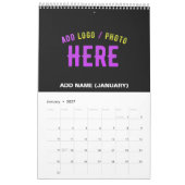 STIJLVOL MODERN ZWART GEVERIFIEERD BRANDED KALENDER (Jan 2027)