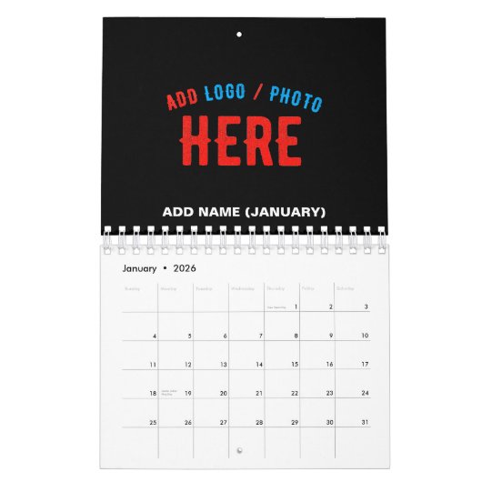STIJLVOL MODERN  ZWART GEVERIFIEERD BRANDED KALENDER (Jan 2026)