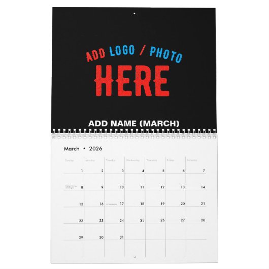 STIJLVOL MODERN  ZWART GEVERIFIEERD BRANDED KALENDER (Mar 2026)