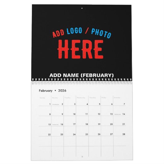 STIJLVOL MODERN  ZWART GEVERIFIEERD BRANDED KALENDER (Feb 2026)