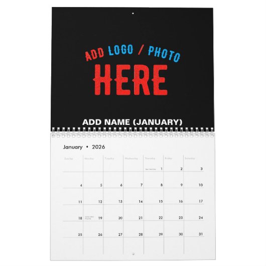 STIJLVOL MODERN  ZWART GEVERIFIEERD BRANDED KALENDER (Jan 2026)