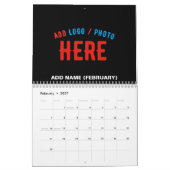 STIJLVOL MODERN ZWART GEVERIFIEERD BRANDED KALENDER (Feb 2027)