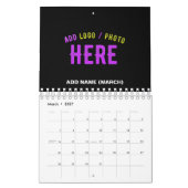 STIJLVOL MODERN ZWART GEVERIFIEERD BRANDED KALENDER (Mar 2027)