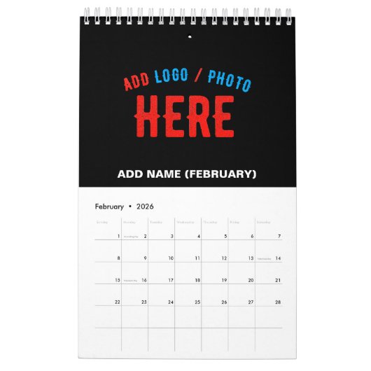 STIJLVOL MODERN  ZWART GEVERIFIEERD BRANDED KALENDER (Feb 2026)