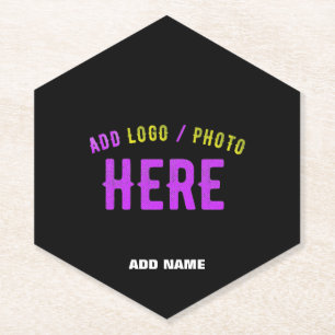 STIJLVOL MODERN ZWART GEVERIFIEERD BRANDED KARTONNEN ONDERZETTERS