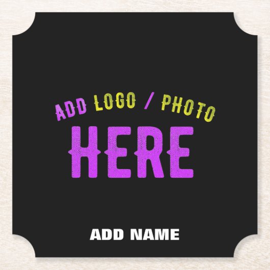 STIJLVOL MODERN ZWART GEVERIFIEERD BRANDED KARTONNEN ONDERZETTERS (Voorkant)