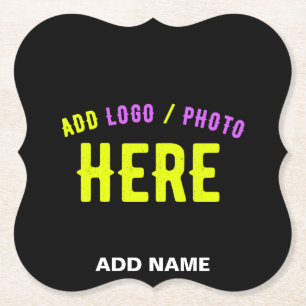 STIJLVOL MODERN  ZWART GEVERIFIEERD BRANDED KARTONNEN ONDERZETTERS