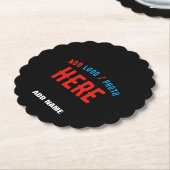 STIJLVOL MODERN  ZWART GEVERIFIEERD BRANDED KARTONNEN ONDERZETTERS (Gekanteld)