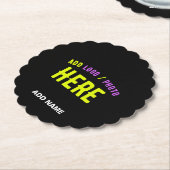 STIJLVOL MODERN  ZWART GEVERIFIEERD BRANDED KARTONNEN ONDERZETTERS (Gekanteld)