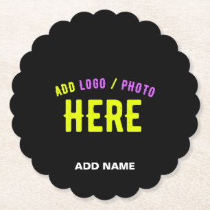 STIJLVOL MODERN  ZWART GEVERIFIEERD BRANDED KARTONNEN ONDERZETTERS