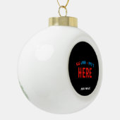 STIJLVOL MODERN  ZWART GEVERIFIEERD BRANDED KERAMISCHE BAL ORNAMENT (Links)
