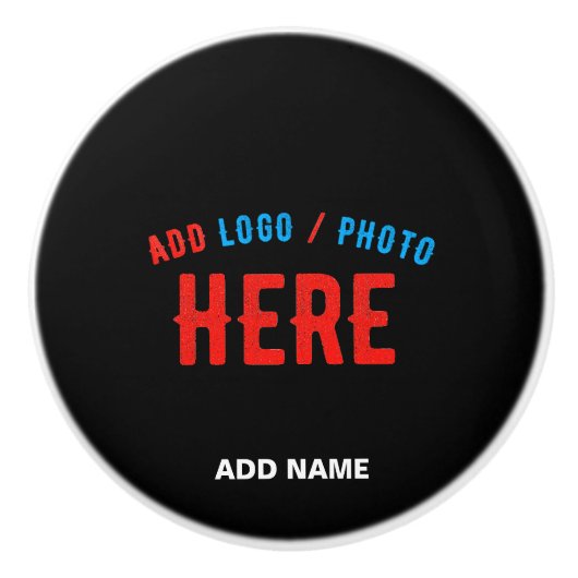 STIJLVOL MODERN  ZWART GEVERIFIEERD BRANDED KERAMISCHE KNOP (Voorkant)