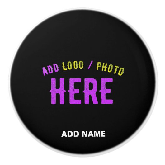 STIJLVOL MODERN  ZWART GEVERIFIEERD BRANDED KERAMISCHE KNOP (Voorkant)