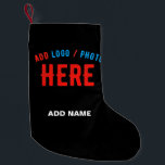 STIJLVOL MODERN  ZWART GEVERIFIEERD BRANDED KLEINE KERSTSOK<br><div class="desc">DIT IS EEN ONTWERPAANPASSING VOOR KLANTEN. U KUNT LOGO,  FOTO,  TEKST EN KLEUREN WIJZIGEN,  VERGROTEN OF VERKLEINEN OP DE MANIER DIE U WILT. DANK U.</div>