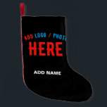 STIJLVOL MODERN ZWART GEVERIFIEERD BRANDED KLEINE KERSTSOK<br><div class="desc">DIT IS EEN ONTWERPAANPASSING VOOR KLANTEN. U KUNT LOGO, FOTO, TEKST EN KLEUREN WIJZIGEN, VERGROTEN OF VERKLEINEN OP DE MANIER DIE U WILT. DANK U.</div>