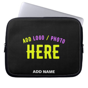 STIJLVOL MODERN ZWART GEVERIFIEERD BRANDED LAPTOP SLEEVE
