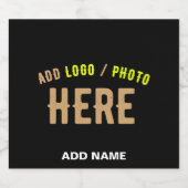 STIJLVOL MODERN  ZWART GEVERIFIEERD BRANDED LIKEURFLES ETIKET (Enkel label)