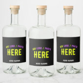 STIJLVOL MODERN  ZWART GEVERIFIEERD BRANDED LIKEURFLES ETIKET (Flessen)