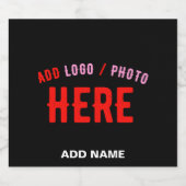 STIJLVOL MODERN ZWART GEVERIFIEERD BRANDED LIKEURFLES ETIKET (Enkel label)