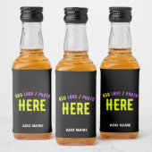 STIJLVOL MODERN  ZWART GEVERIFIEERD BRANDED LIKEURFLES ETIKET (Flessen)