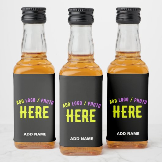 STIJLVOL MODERN  ZWART GEVERIFIEERD BRANDED LIKEURFLES ETIKET (Flessen)