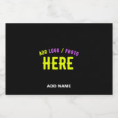 STIJLVOL MODERN  ZWART GEVERIFIEERD BRANDED LIKEURFLES ETIKET (Enkel label)