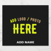 STIJLVOL MODERN ZWART GEVERIFIEERD BRANDED LIKEURFLES ETIKET (Enkel label)